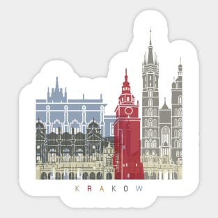 Krakow skyline poster Sticker